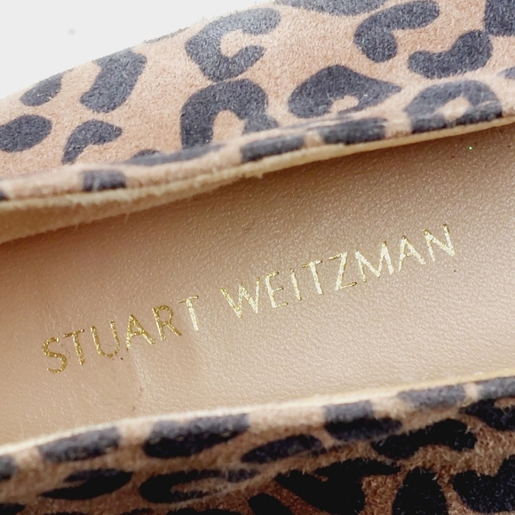 NEW Stuart Weitzman Women Mykonos Espadrille Cheetah Suede Slip On Loafers K455 - Picture 9 of 11